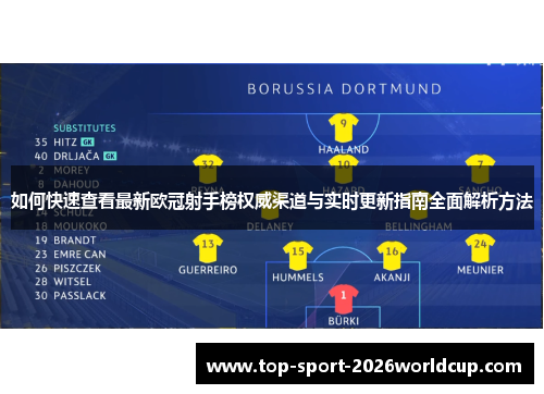 如何快速查看最新欧冠射手榜权威渠道与实时更新指南全面解析方法